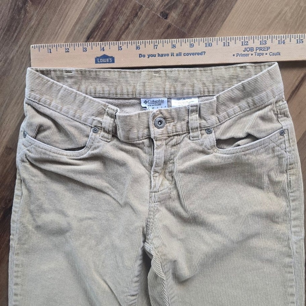 Columbia Corduroy Pants Women 4 Tan Straight Leg Stretch Gorpcore Hiking Utility - Picture 3 of 11